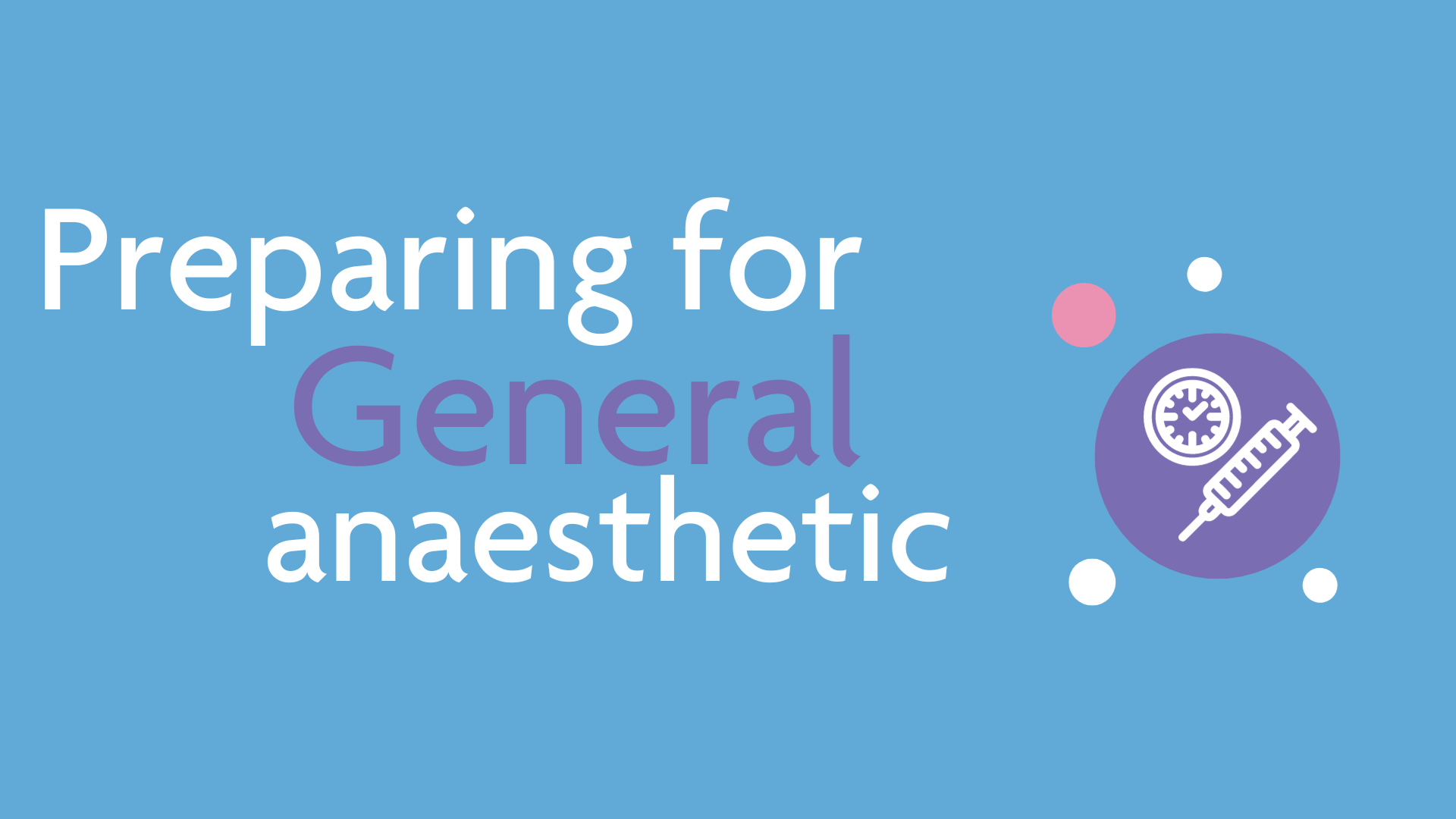 General anaesthetic preparation