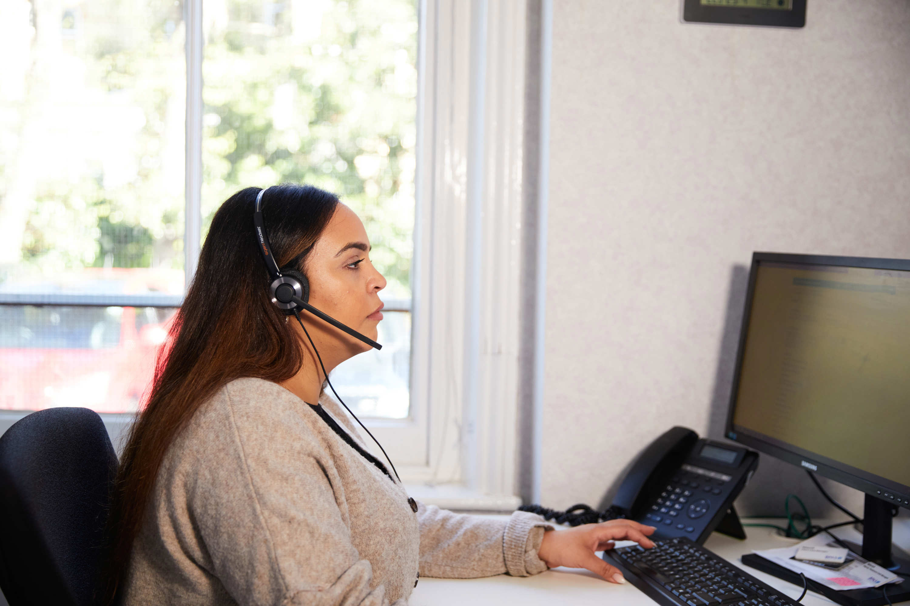 Reception staff at desk