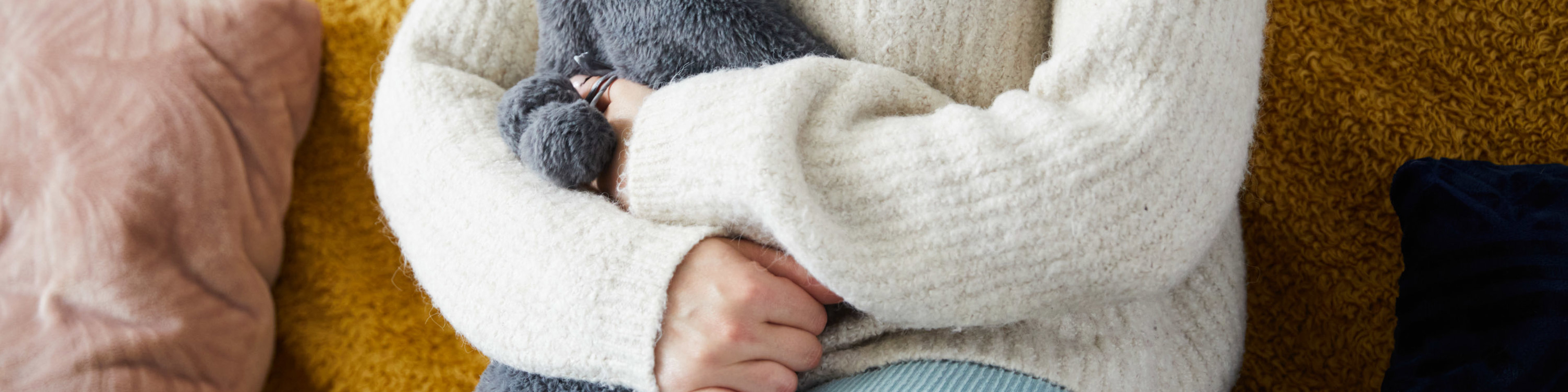 Client with hot water bottle